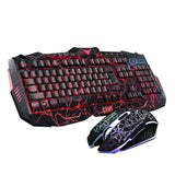 Luminous Backlit Multimedia Ergonomic Gaming Keyboard and Mouse